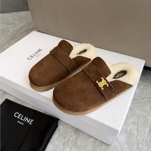 Celine Brown Winter Warm Slippers